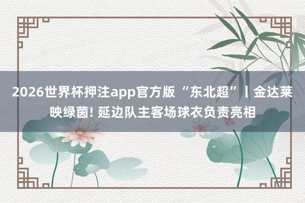 2026世界杯押注app官方版 “东北超”丨金达莱映绿茵! 延边队主客场球衣负责亮相