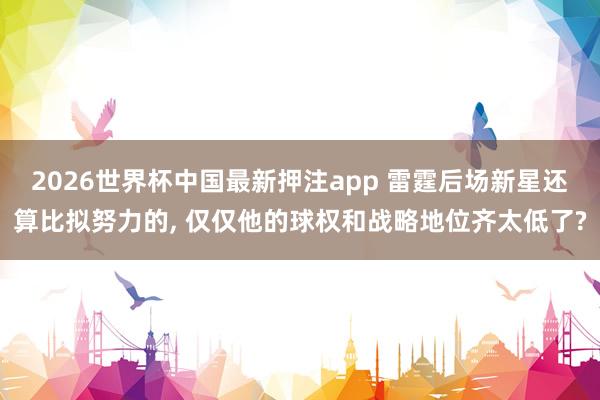 2026世界杯中国最新押注app 雷霆后场新星还算比拟努力的， 仅仅他的球权和战略地位齐太低了?