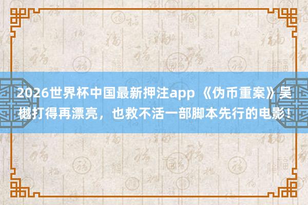 2026世界杯中国最新押注app 《伪币重案》吴樾打得再漂亮，也救不活一部脚本先行的电影！