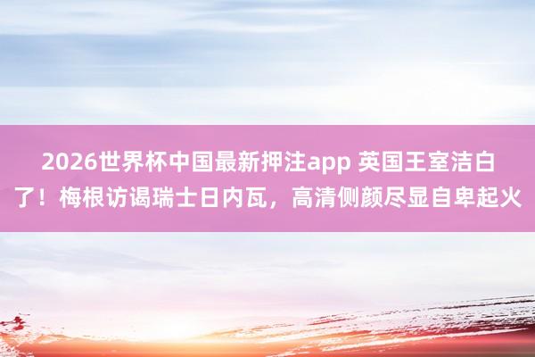 2026世界杯中国最新押注app 英国王室洁白了！梅根访谒瑞士日内瓦，高清侧颜尽显自卑起火