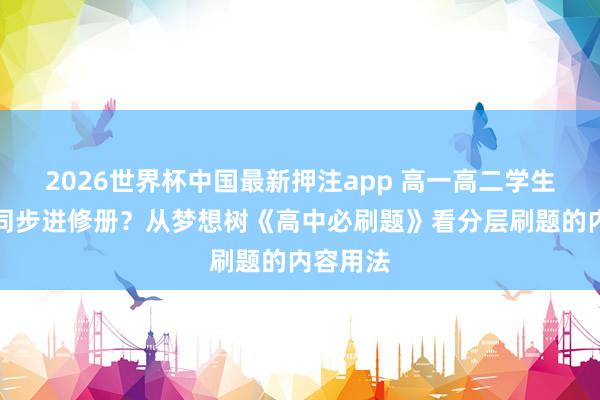 2026世界杯中国最新押注app 高一高二学生何如用同步进修册？从梦想树《高中必刷题》看分层刷题的内容用法