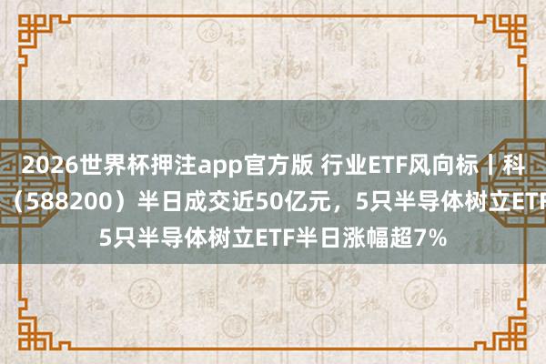 2026世界杯押注app官方版 行业ETF风向标丨科创芯片ETF嘉实（588200）半日成交近50亿元，5只半导体树立ETF半日涨幅超7%