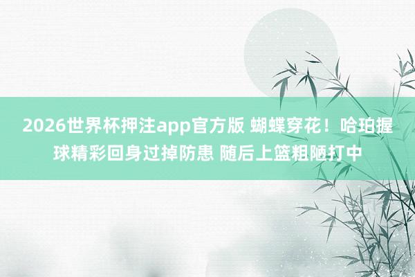 2026世界杯押注app官方版 蝴蝶穿花！哈珀握球精彩回身过掉防患 随后上篮粗陋打中