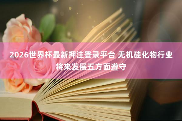 2026世界杯最新押注登录平台 无机硅化物行业将