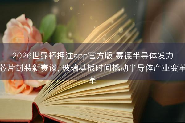 2026世界杯押注app官方版 赛德半导体发力芯片封装新赛谈， 玻璃基板时间撬动半导体产业变革